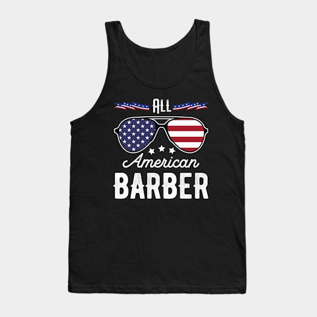 All American Barber 4th Of July Sunglasses Tank Top by tobzz